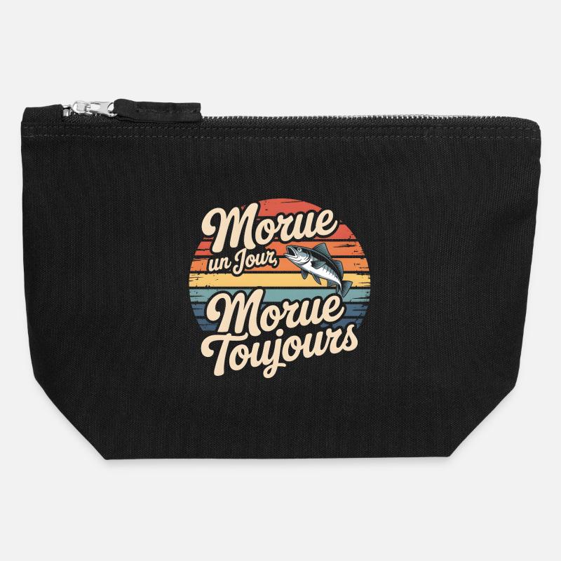 Once cod Cod - Canvas Zip Pouch 12 x 13 cm - black