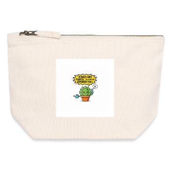 Pflanze geschwätziger Cartoon botanischer Humor - Canvas Reißverschluss-Täschchen (12 x 13 cm) - Naturweiß - Vorne