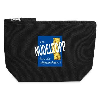 NOODLE TAP - Canvas Zip Pouch 12 x 13 cm - black - Front