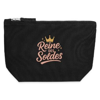 Glam Glitter Sale Queen - Canvas Zip Pouch 12 x 13 cm - black - Front