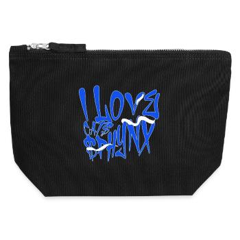 I Love Sphynx Cats Graffiti  - Canvas Zip Pouch 12 x 13 cm - black - Front
