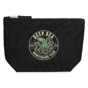 Kraken Tiefsee-Überwachungsteam Lustiger Mythos Kr - Canvas Reißverschluss-Täschchen (12 x 13 cm) - Schwarz - Vorne