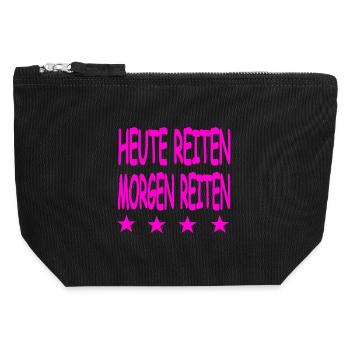 Chevaucher - Pochette zippée en toile 12 x 13 cm - noir - Devant