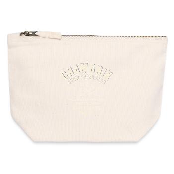 Chamonix Snow Racer Club Vintage - Pochette zippée en toile 12 x 13 cm - blanc naturel - Devant