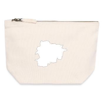 Andorra Kontur Silhouette - Canvas Reißverschluss-Täschchen (12 x 13 cm) - Naturweiß - Vorne