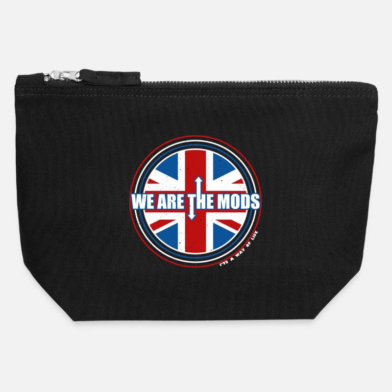 Wir sind die Mods Union Jack - Canvas Reißverschluss-Täschchen (12 x 13 cm) - Schwarz