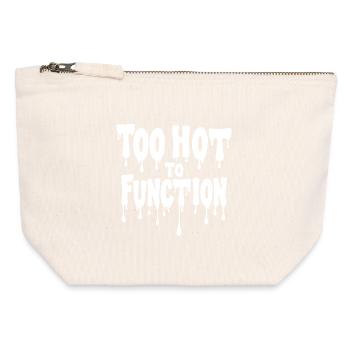 Too Hot To Function Summer Saying Funny - Canvas Zip Pouch 12 x 13 cm - nature - Front