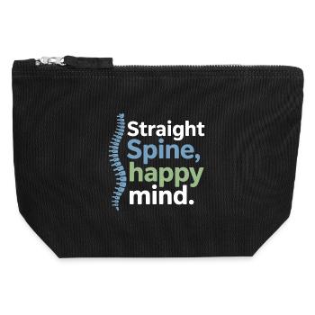 Licensed DC Clinical Neuro-Spinal Alignment Gear  - Canvas Zip Pouch 12 x 13 cm - black - Front