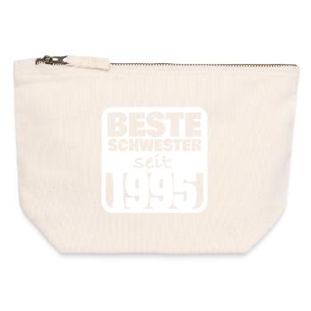 Frères et sœurs 1995 - Pochette zippée en toile 12 x 13 cm - blanc naturel - Devant