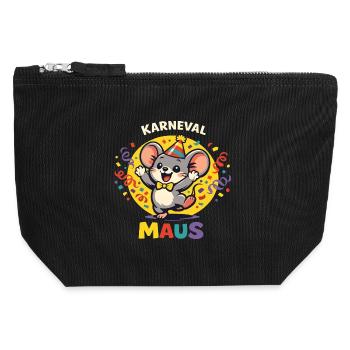 Sweet Carnival Mouse Female Funny - Pochette zippée en toile 12 x 13 cm - noir - Devant