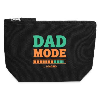 Mode papa en charge pour les futurs pères fiers - Pochette zippée en toile 12 x 13 cm - noir - Devant