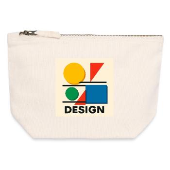 Geometry Bauhaus Colorful Composition - Canvas Zip Pouch 12 x 13 cm - nature - Front