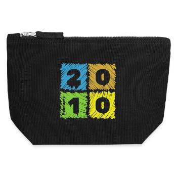 16. Geburtstag Farbige Patches since 02/2010 - Canvas Zip Pouch 12 x 13 cm - black - Front