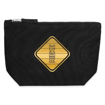 First name Rieke - Canvas Zip Pouch 12 x 13 cm - black - Front
