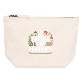 Spécialiste botanique clinique certifié en vêtements - Pochette zippée en toile 12 x 13 cm - blanc naturel - Devant