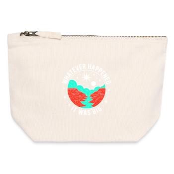 Whatever Happened It Was Big – Cosmic Scene - Canvas Zip Pouch 12 x 13 cm - nature - Front