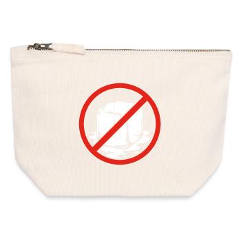 Marche anti-déportation No Symbol Pro-Immigrés - Pochette zippée en toile 12 x 13 cm - blanc naturel - Devant