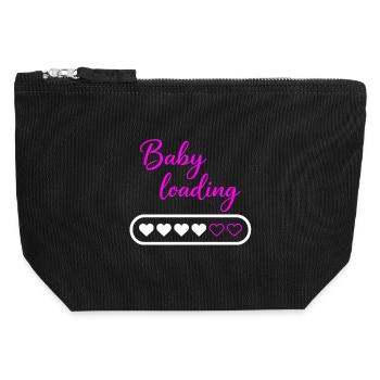 Baby loading - Canvas Zip Pouch 12 x 13 cm - black - Front