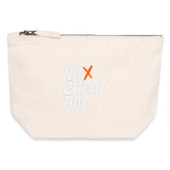No Cheat Day – Discipline & Fitness - Canvas Zip Pouch 12 x 13 cm - nature - Front
