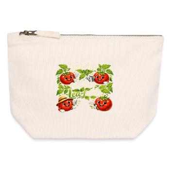 Funny Tomato: You Are Un-bee-leaf-able Design - Canvas Zip Pouch 12 x 13 cm - nature - Front