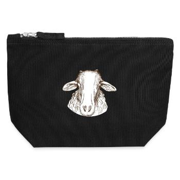 Sheep - Canvas Zip Pouch 12 x 13 cm - black - Front