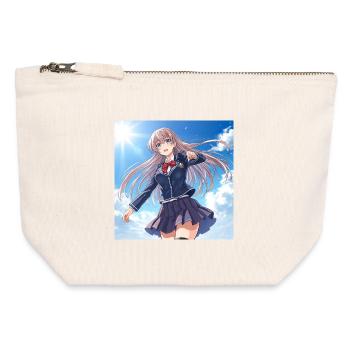 Solar Storm School Uniform Heroine - Canvas Zip Pouch 12 x 13 cm - nature - Front