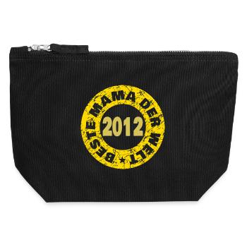 Mom 2012 - Canvas Zip Pouch 12 x 13 cm - black - Front
