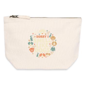 Technicien en chenil, assistant en chenil, soins aux animaux - Pochette zippée en toile 12 x 13 cm - blanc naturel - Devant