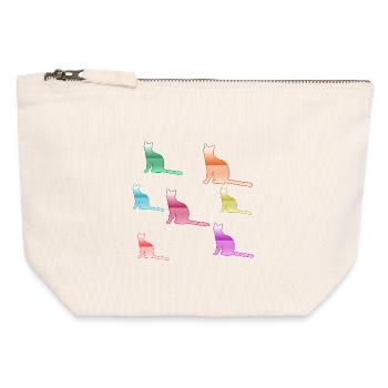 feline - Canvas Zip Pouch 12 x 13 cm - nature - Front