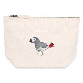 Anatomie du python royal - Pochette zippée en toile 12 x 13 cm - blanc naturel - Devant