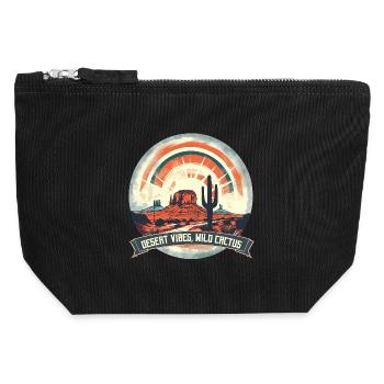 Desert Vibes - Canvas Zip Pouch 12 x 13 cm - black - Front