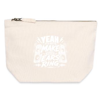 Music that makes the festival moment unforgettable - Canvas Zip Pouch 12 x 13 cm - nature - Front