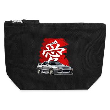 Jdm / Tuning / Turbocharger / Rims / Chiptuning - Canvas Zip Pouch 12 x 13 cm - black - Front
