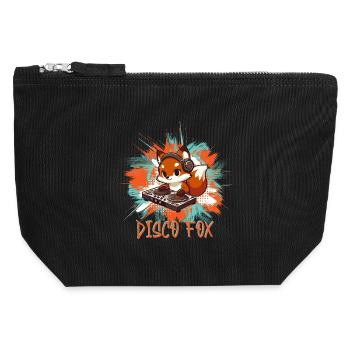Discofox Fox Tanzen Disco Frauen Foxtanz - Canvas Reißverschluss-Täschchen (12 x 13 cm) - Schwarz - Vorne