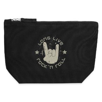 Rock 'n' Roll - Canvas Zip Pouch 12 x 13 cm - black - Front