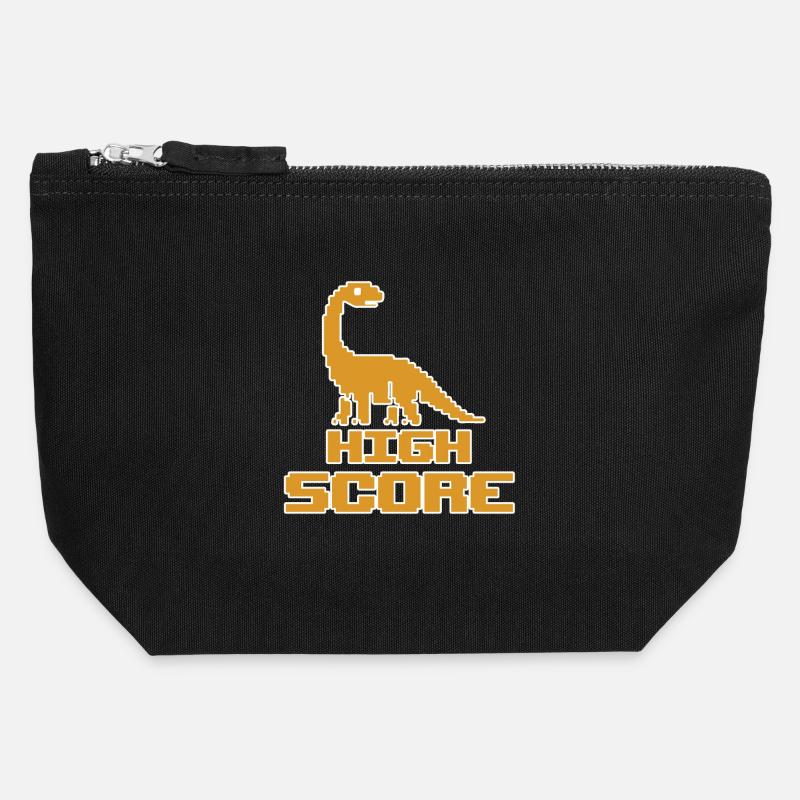 HIGH SCORE - Canvas Zip Pouch 12 x 13 cm - black