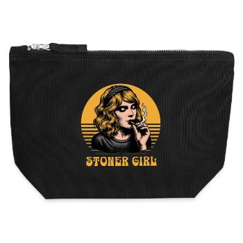 Stoner Girl - Canvas Zip Pouch 12 x 13 cm - black - Front