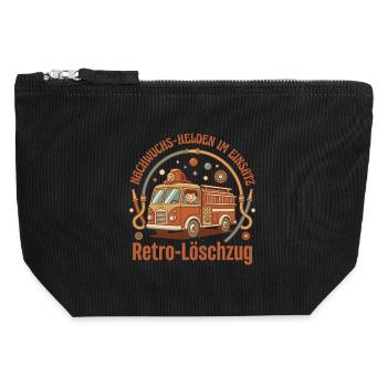 Retro Fire Brigade Offspring - Canvas Zip Pouch 12 x 13 cm - black - Front