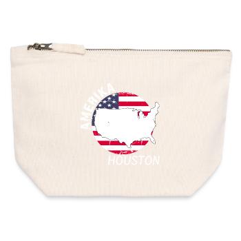 Houston - Canvas Zip Pouch 12 x 13 cm - nature - Front