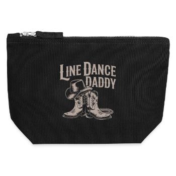 Line Dance Daddy Cowboy Boots - Canvas Zip Pouch 12 x 13 cm - black - Front