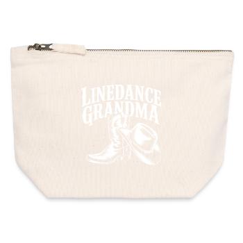 LineDance Oma - Canvas Reißverschluss-Täschchen (12 x 13 cm) - Naturweiß - Vorne