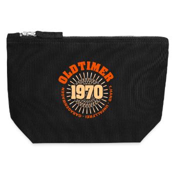 1970 - Canvas Zip Pouch 12 x 13 cm - black - Front