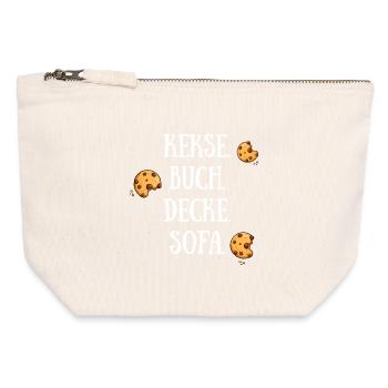 Cookies Book Blanket Sofa - Canvas Zip Pouch 12 x 13 cm - nature - Front