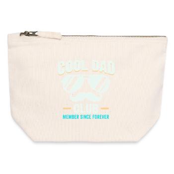 Cool Dad Club, Lustiges Vatertag Papa Hoodie - Canvas Reißverschluss-Täschchen (12 x 13 cm) - Naturweiß - Vorne