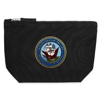 NAVY USA LANDING NORMANDY Louis RUNEMBERG © - Canvas Zip Pouch 12 x 13 cm - black - Front