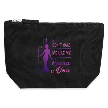 Loud voice - Canvas Zip Pouch 12 x 13 cm - black - Front