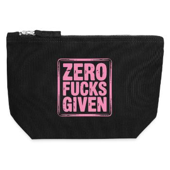 Relaxed expression of self-assurance - Canvas Zip Pouch 12 x 13 cm - black - Front
