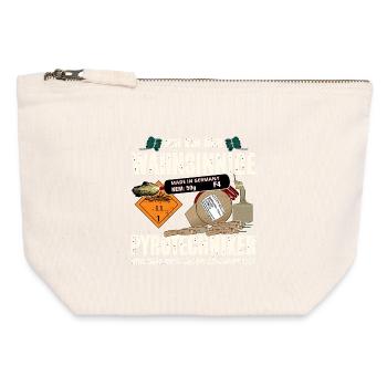 Insane Pyrotechnician Motif - Canvas Zip Pouch 12 x 13 cm - nature - Front