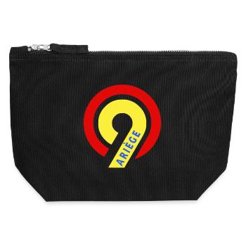 Ariège 09 - Canvas Zip Pouch 12 x 13 cm - black - Front