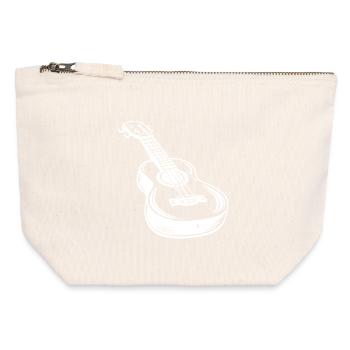 Ukulele Sketch - Canvas Zip Pouch 12 x 13 cm - nature - Front